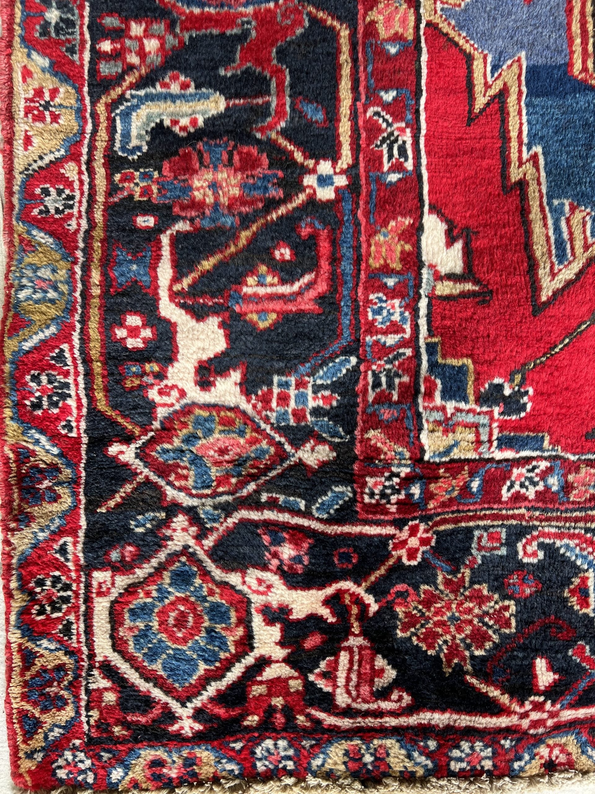 Janus Antique Persian Heriz Wool Rug 8 x 11