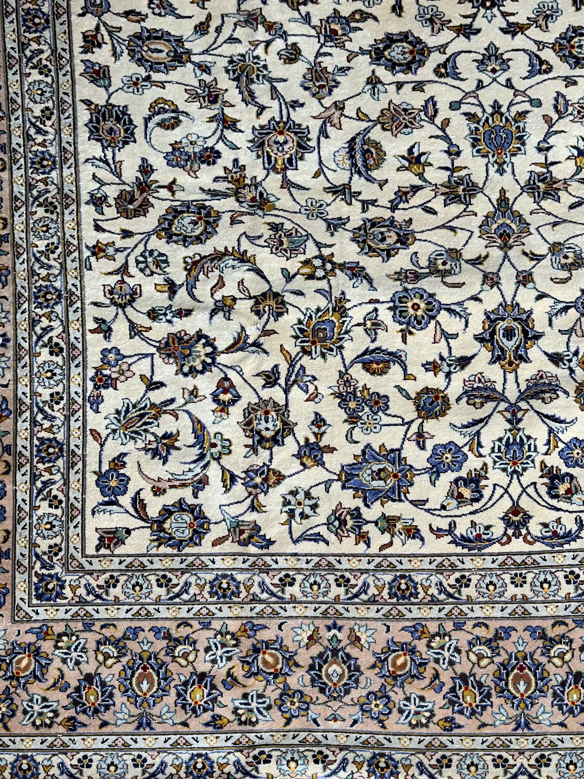 Fiona Vintage Persian Kashan Wool Rug  9.9 x 13