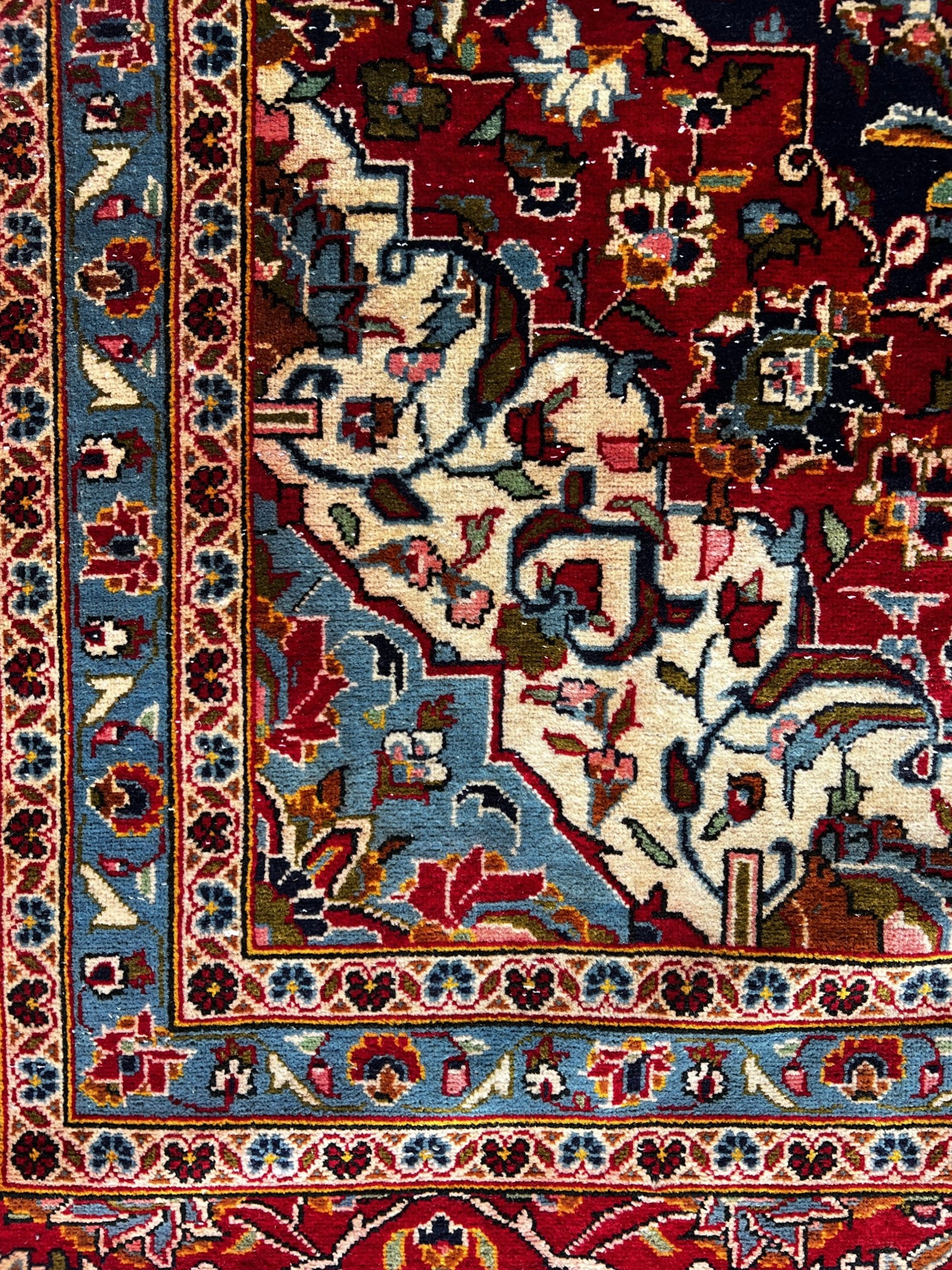 Rowan Vintage Persian Kashan Wool Rug 9.3 x 13.8
