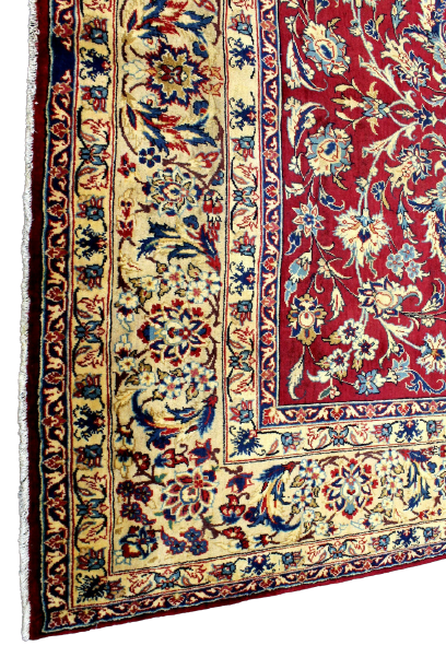 Zara Vintage Persian Golden Kashan Wool Rug 8 x 12 