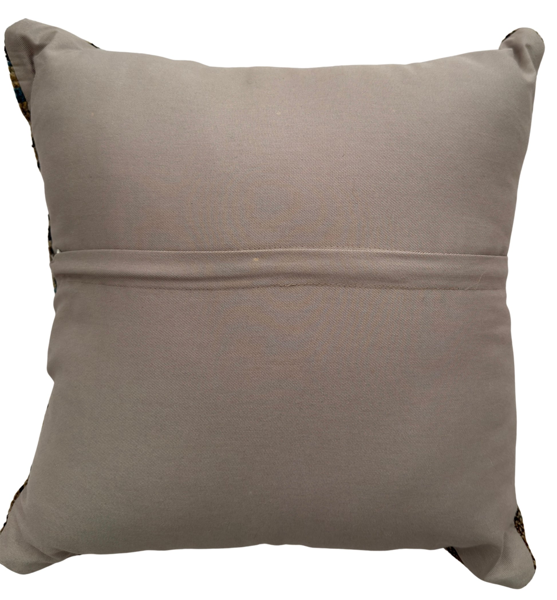 vintage rug pillow canvas back with zipper